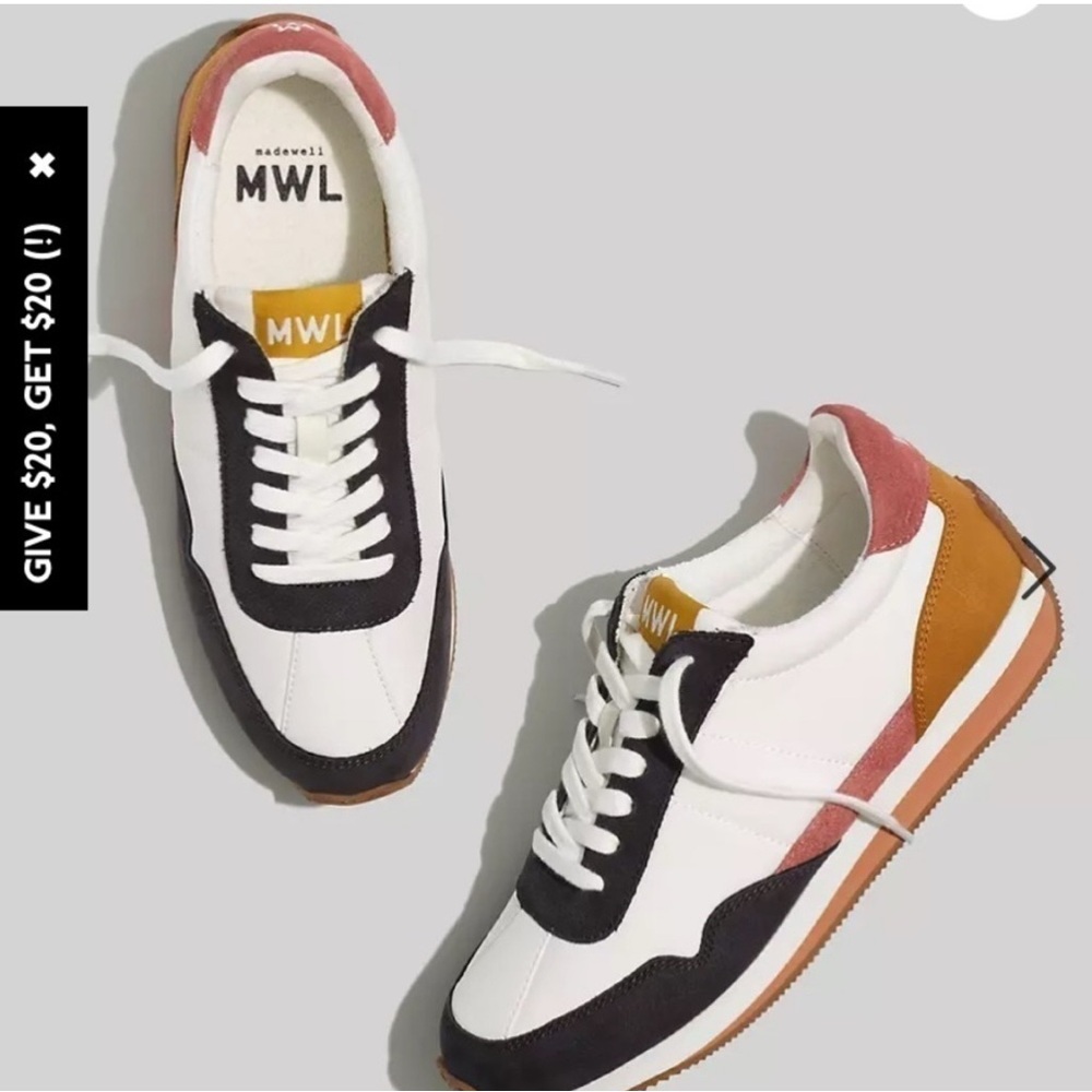 Madewell MWL League Sneakers in Washed Nubuck and Suede